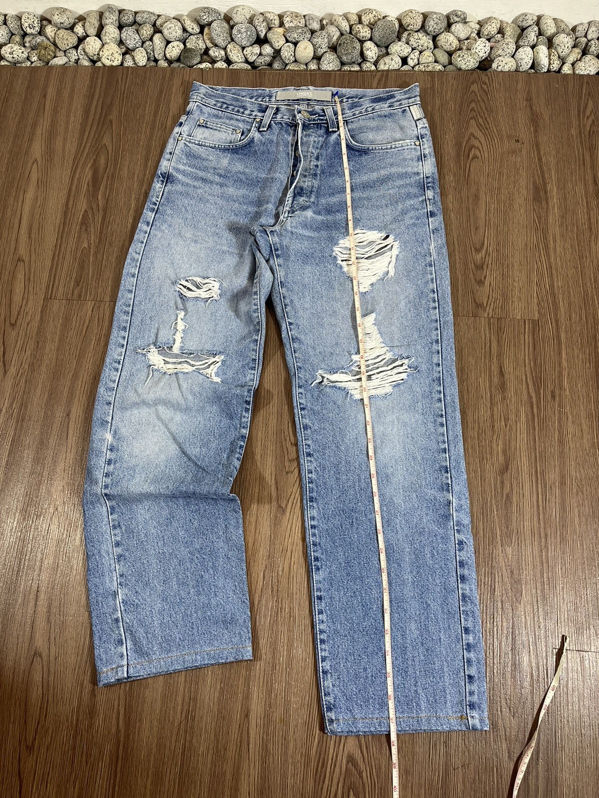 Versace Jeans Couture Versace Jeans Couture Distressed Denim – (Made in Italy) Size US 31 - 22 Thumbnail