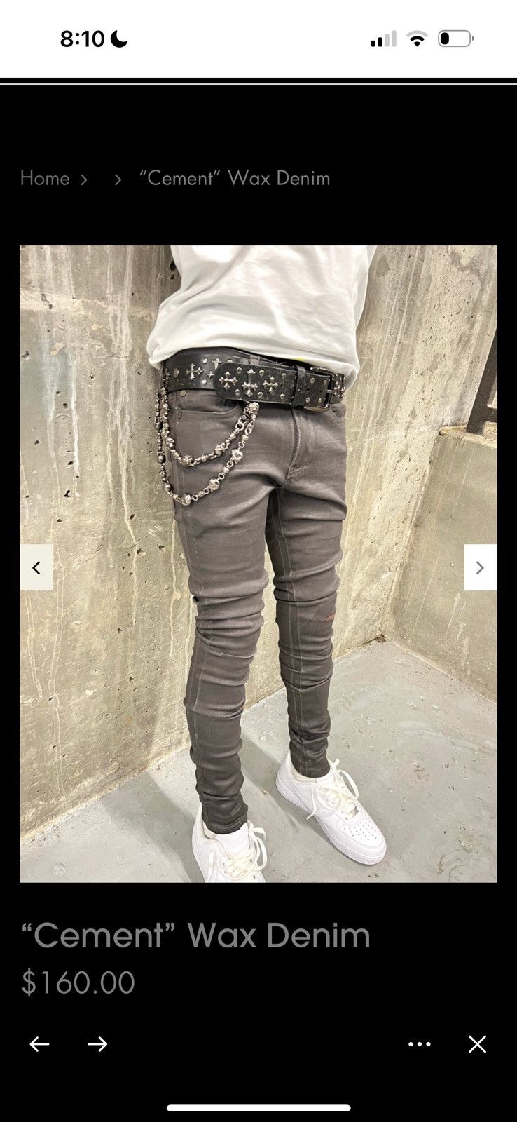 Designer DesignerDrugsJunkiez Cement Wax Denim Size US 29 - 1 Thumbnail