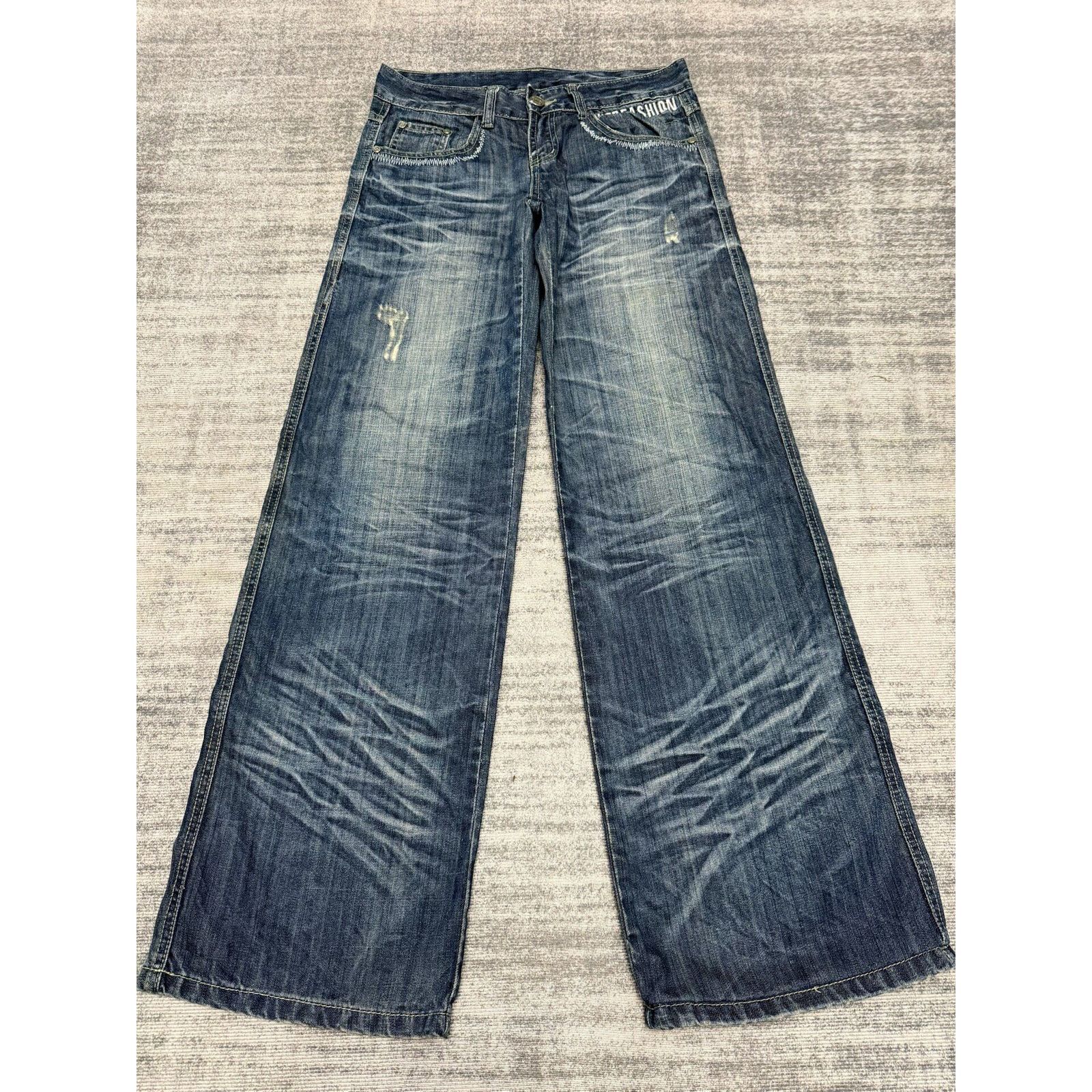 Hysteric Glamour × Japanese Brand × Vintage Japanese Vintage Faded Blue Denim Women's Low-Rise Jeans Size 30" / US 8 / IT 44 - 1 Thumbnail