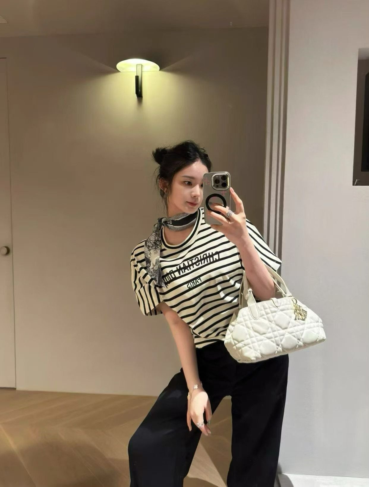 Dior Christian Dior 2025 Asymmetric Stripe Logo T-shirt Size US S / EU 44-46 / 1 - 4 Thumbnail