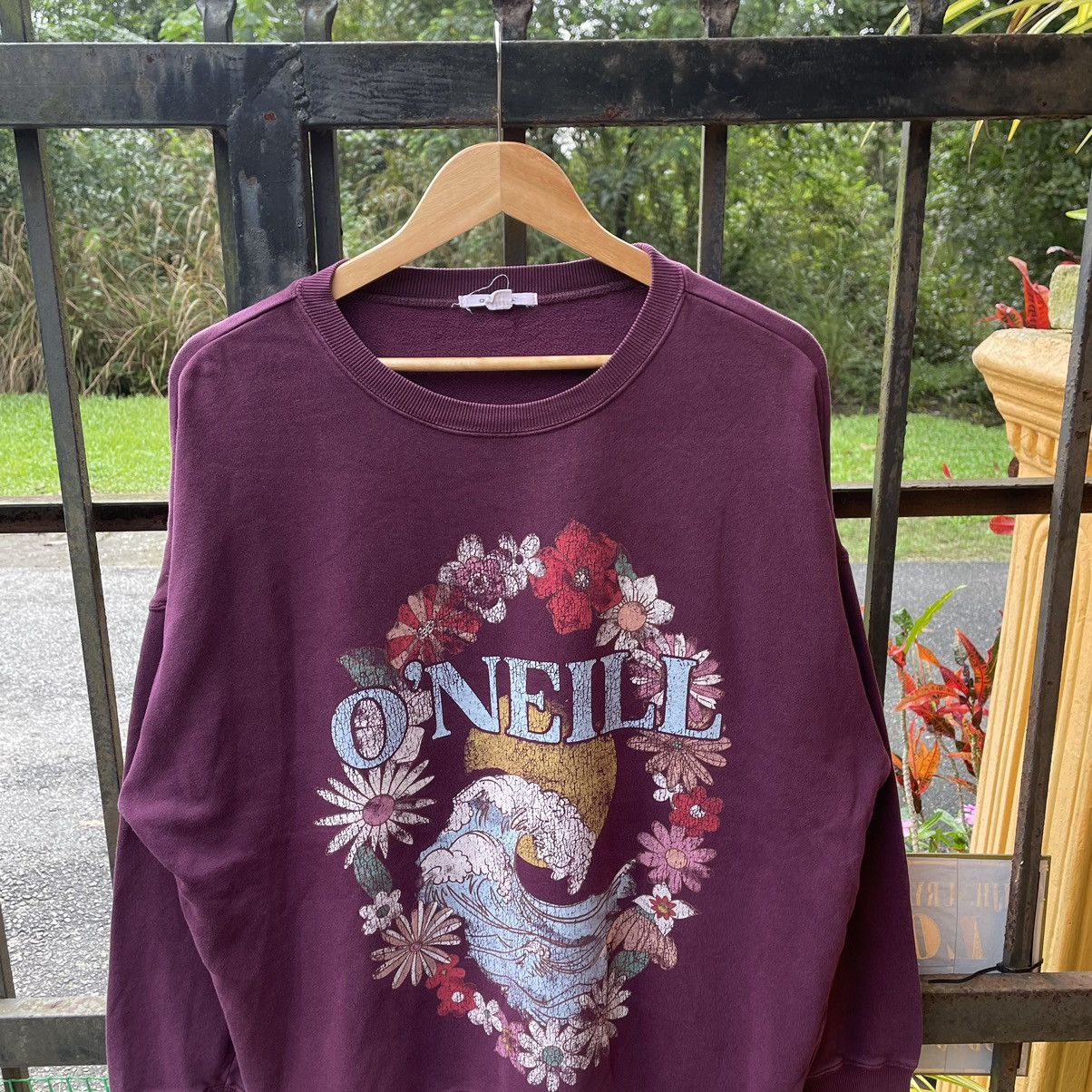 O'Neill × Vintage 🔥Vintage Oneill Waves Flora Surfing Sweatshirts Size US L / EU 52-54 / 3 - 4 Thumbnail