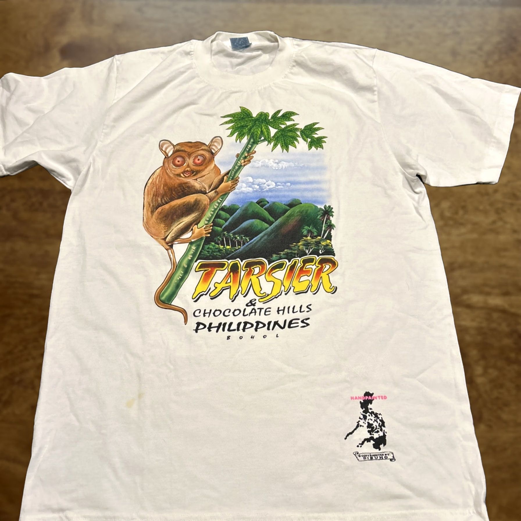 Vintage Dibuho Shirt Mens L Republic of the Philippines Map Handpainted Tee Graphic A6 Size US L / EU 52-54 / 3 - 1 Thumbnail