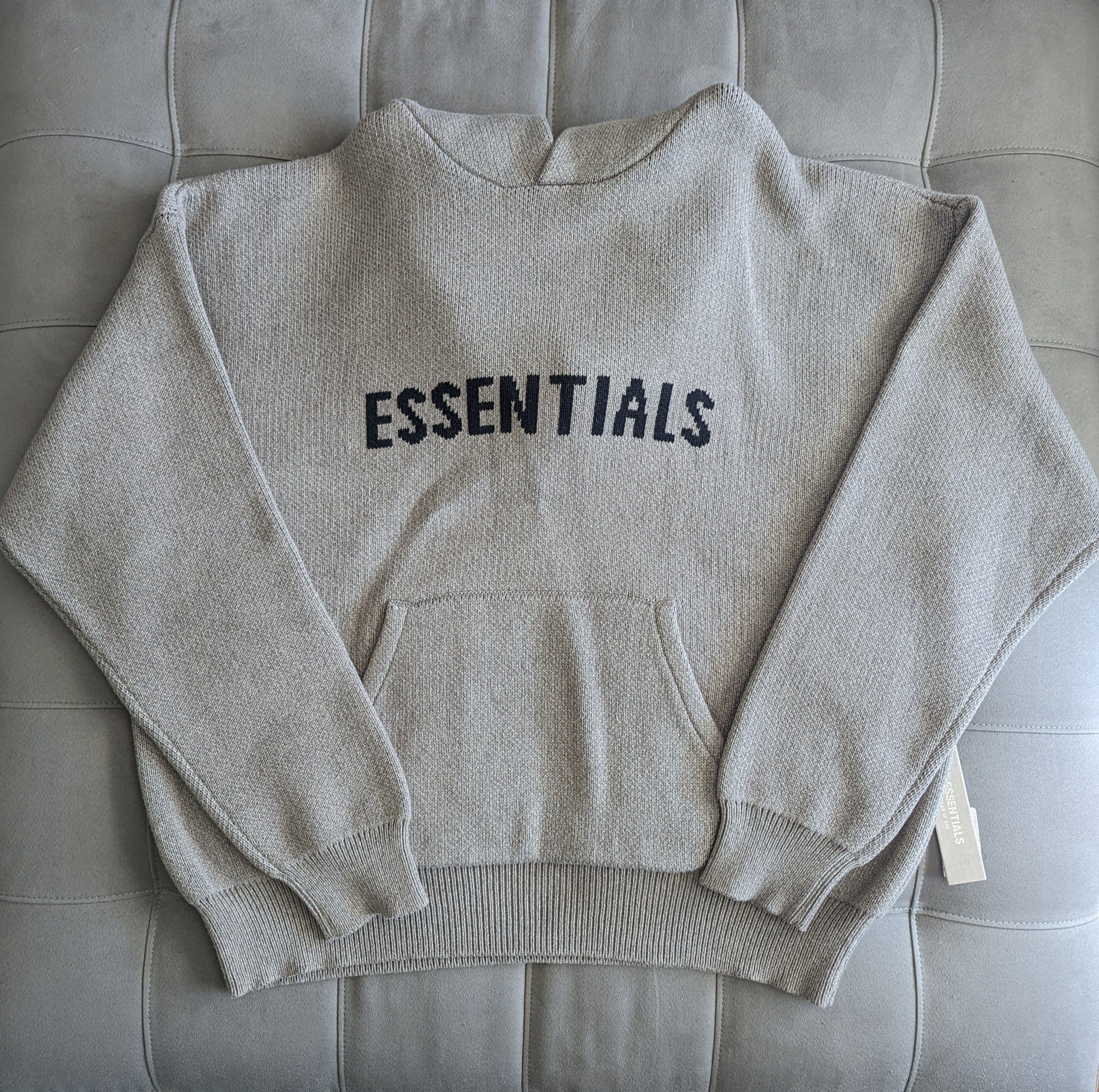 Essentials NEW Fear of God Essentials Knit Hoodie Heather Oatmeal Size US XL / EU 56 / 4 - 1 Thumbnail