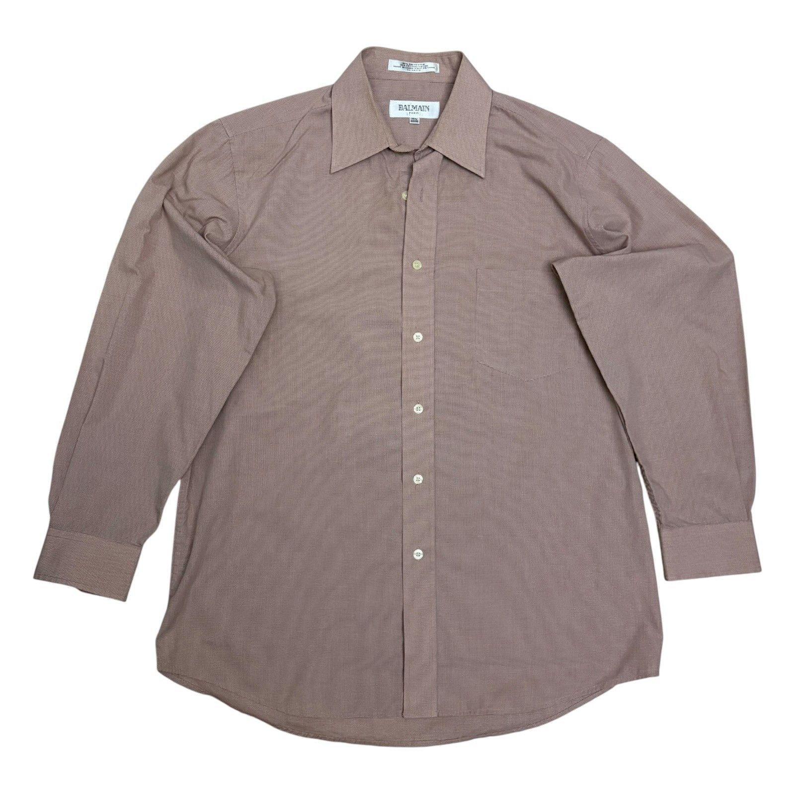 Balmain BALMAIN PARIS Vintage Dress Shirt Red Retro Casual XL Size US XL / EU 56 / 4 - 2 Thumbnail