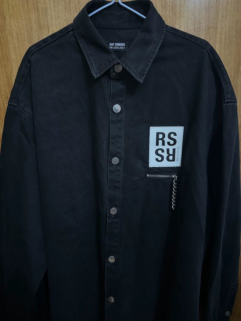 Raf Simons Raf simons 20AW Chain Washed Black Silhouette Shirt Jacket Size US M / EU 48-50 / 2 - 3 Thumbnail
