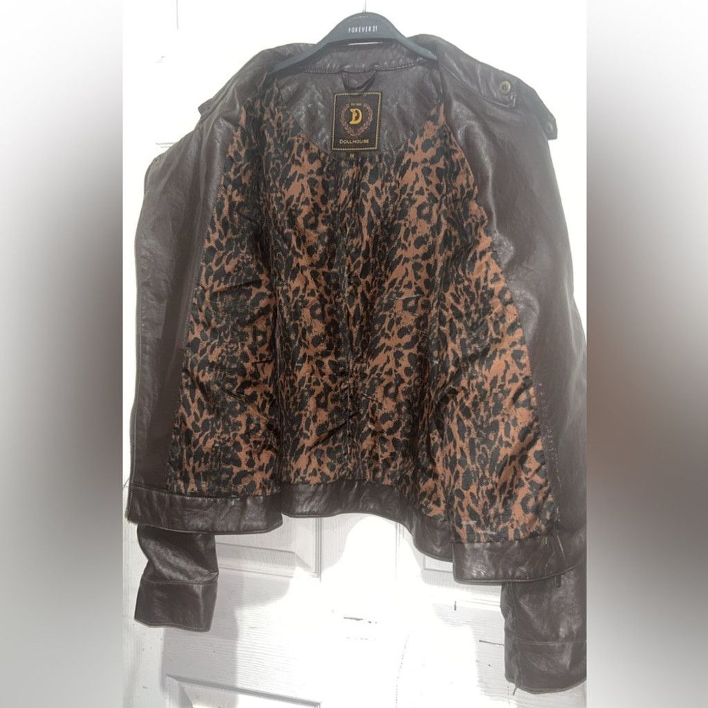 Other Dollhouse Brown faux leather jacket has a tear 1X Size XL / US 12-14 / IT 48-50 - 5 Thumbnail