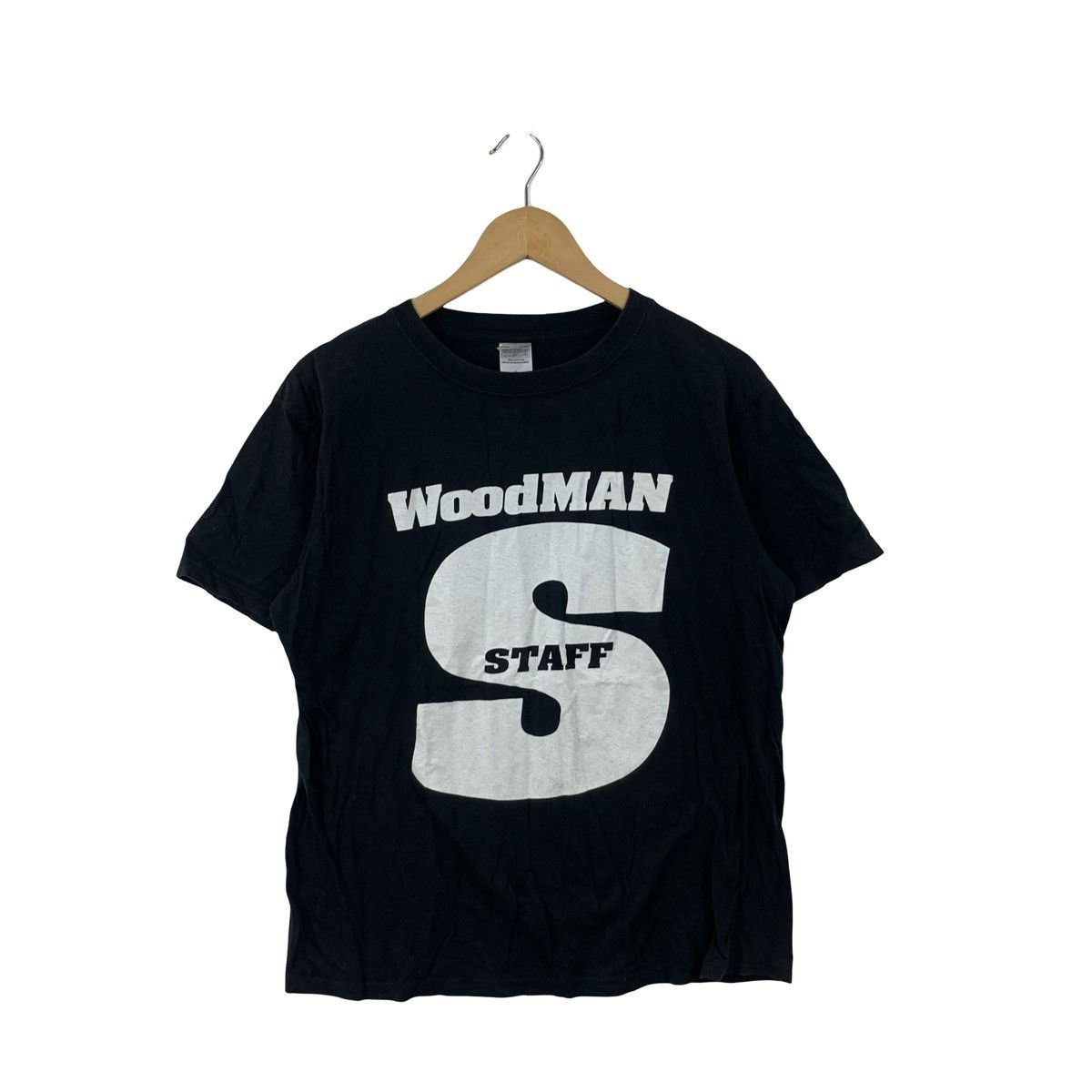 Vintage Vintage WOODMAN STAFF BIG Logo Tee Graphic Streetwear Size US L / EU 52-54 / 3 - 3 Thumbnail