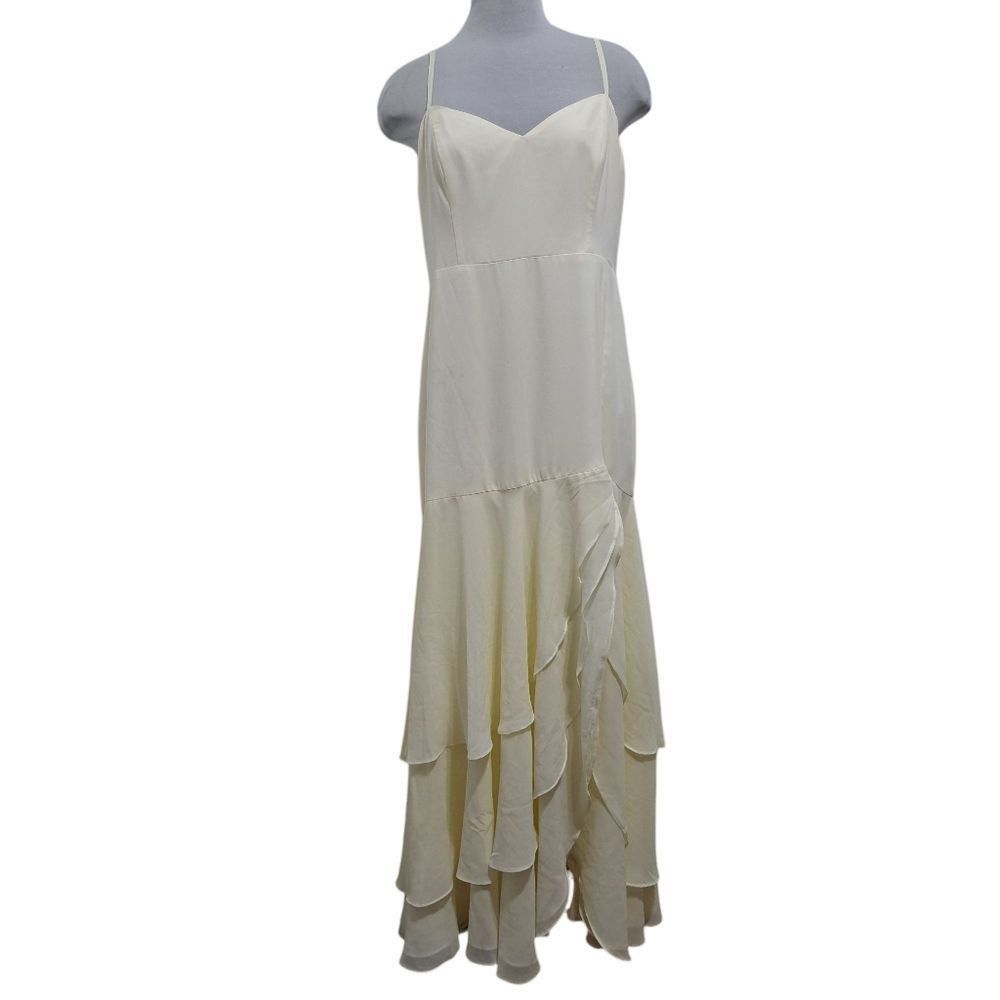 Fame And Partners Ophelia Tiered Ruffle Elegant Cream Maxi D