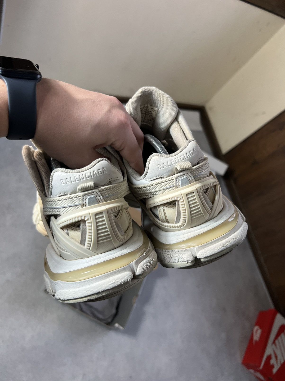 Balenciaga Size 8 - Balenciaga Track 2.0 White Beige Men’s Sneakers Size US 8 / EU 41 - 6 Thumbnail