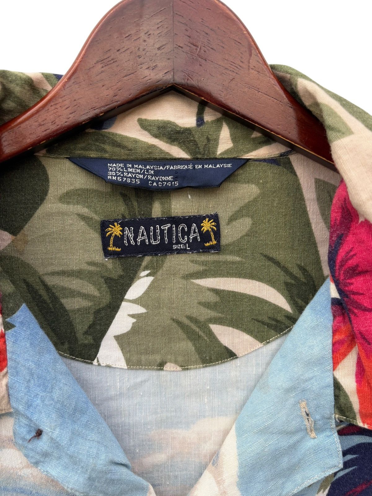 Nautica Vintage Nautica Floral Hulla Girl Big Size Hawaiian Shirt Size US XXL / EU 58 / 5 - 3 Thumbnail