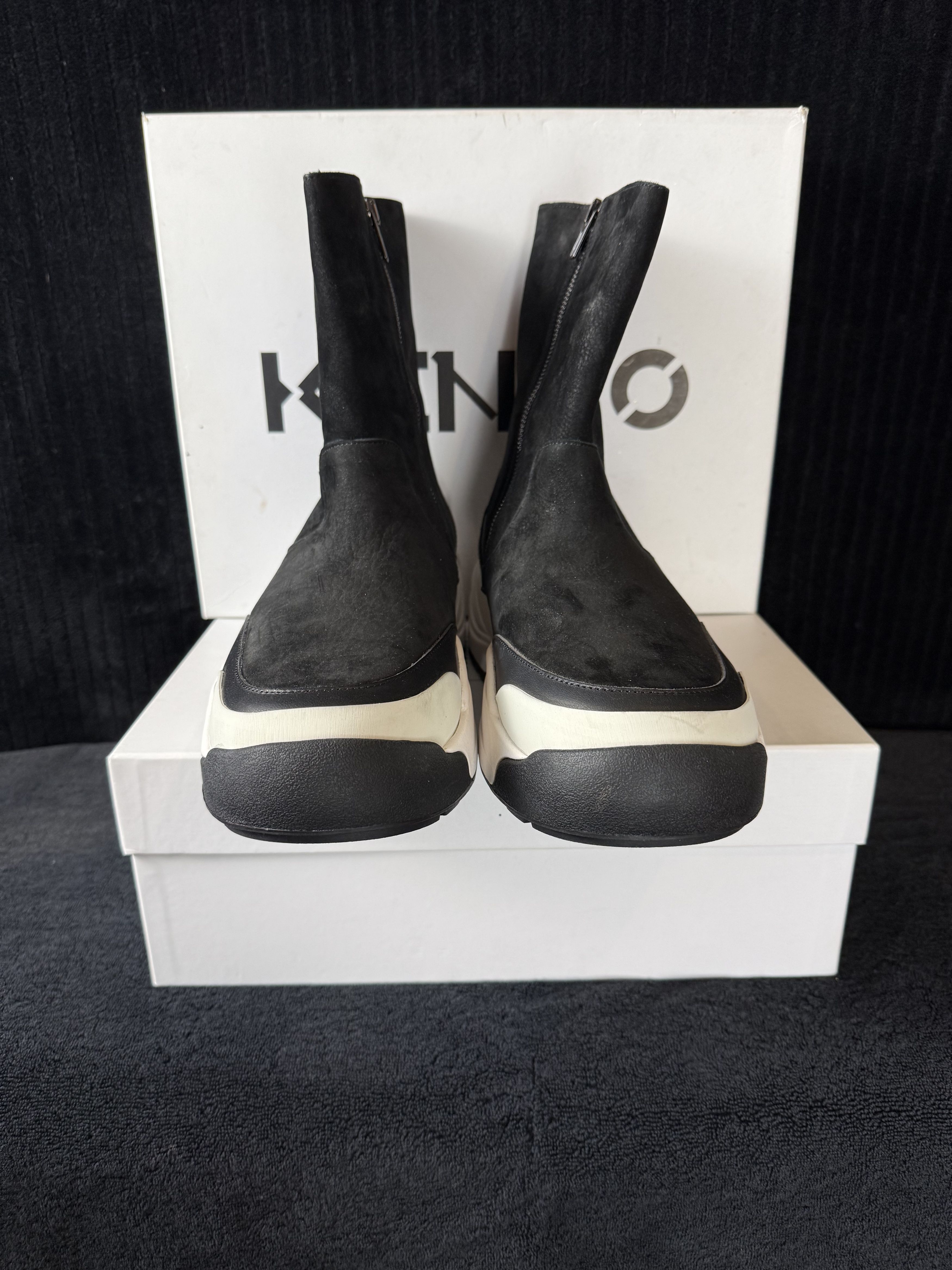 Kenzo Kenzo Men’s K-Skate / K-Lift Suede Chunky Sole Boots Size US 9 / EU 42 - 1 Thumbnail