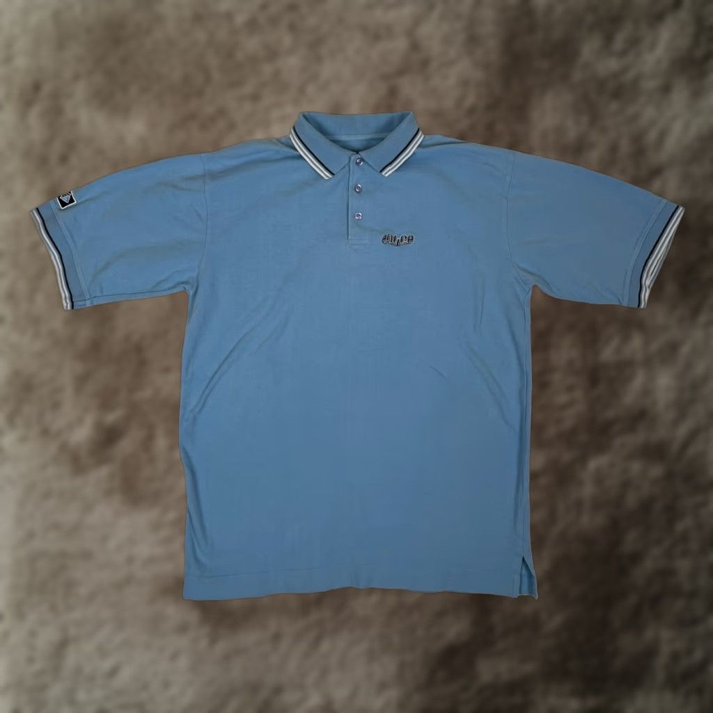 Enyce VINTAGE Enyce Polo Shirt L Blue Knit Cotton 90s Hip Hop Men Shirt Size US L / EU 52-54 / 3 - 1 Thumbnail