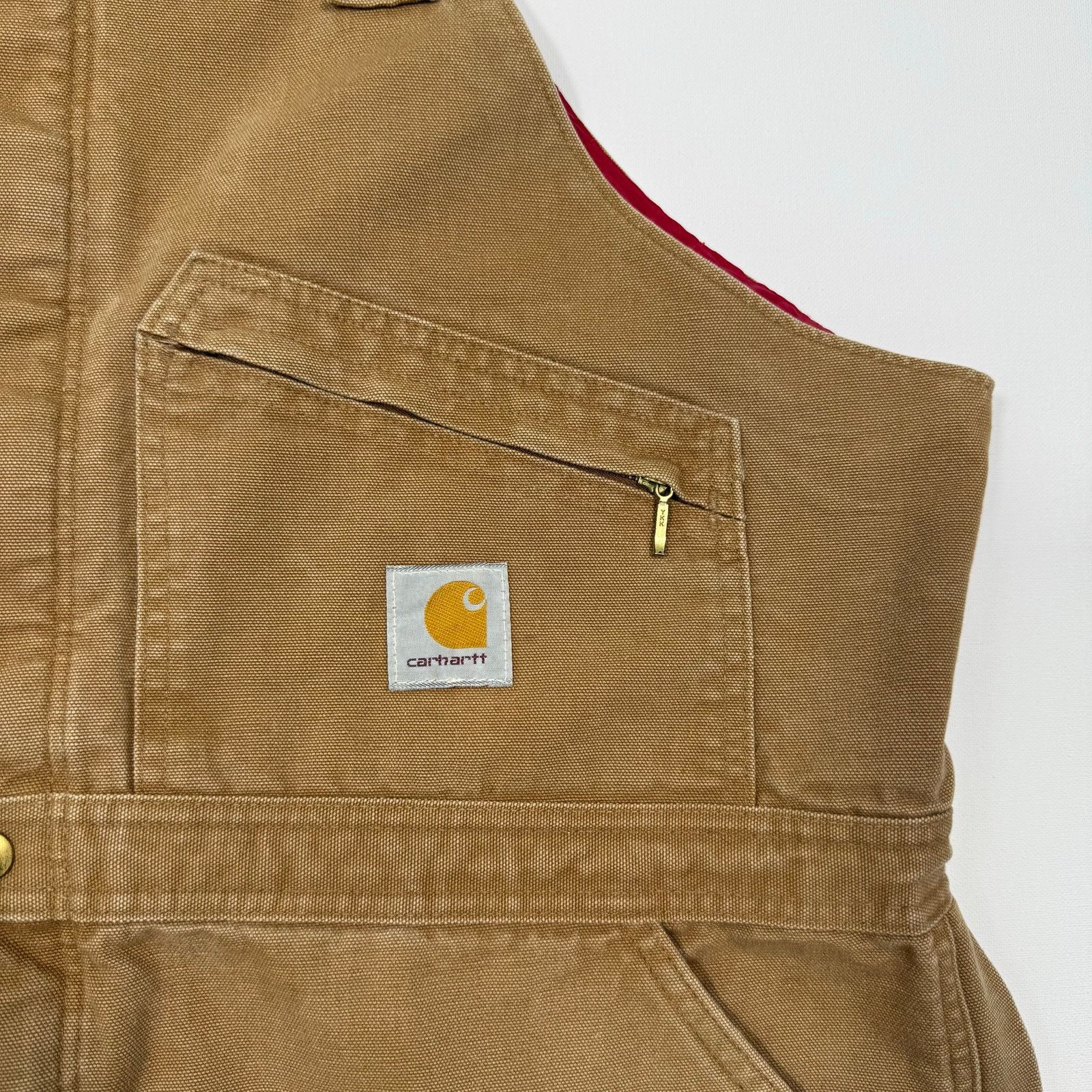 Carhartt Vintage Carhartt Duck Canvas Insulated Overalls Brown USA Size US XL / EU 56 / 4 - 2 Thumbnail