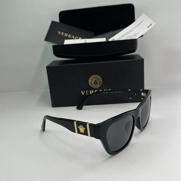 Versace New Authentic VERSACE Men's Low Bridge Fit Sunglasses VE4457 Size ONE SIZE - 6 Thumbnail