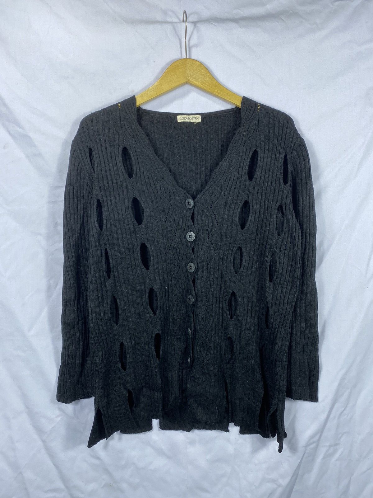 Beauty Beast × Hysteric Glamour × Japanese Brand Japanese Brand Distressed Costa Nostra Knitwear Cobain Style Size US M / EU 48-50 / 2 - 1 Thumbnail