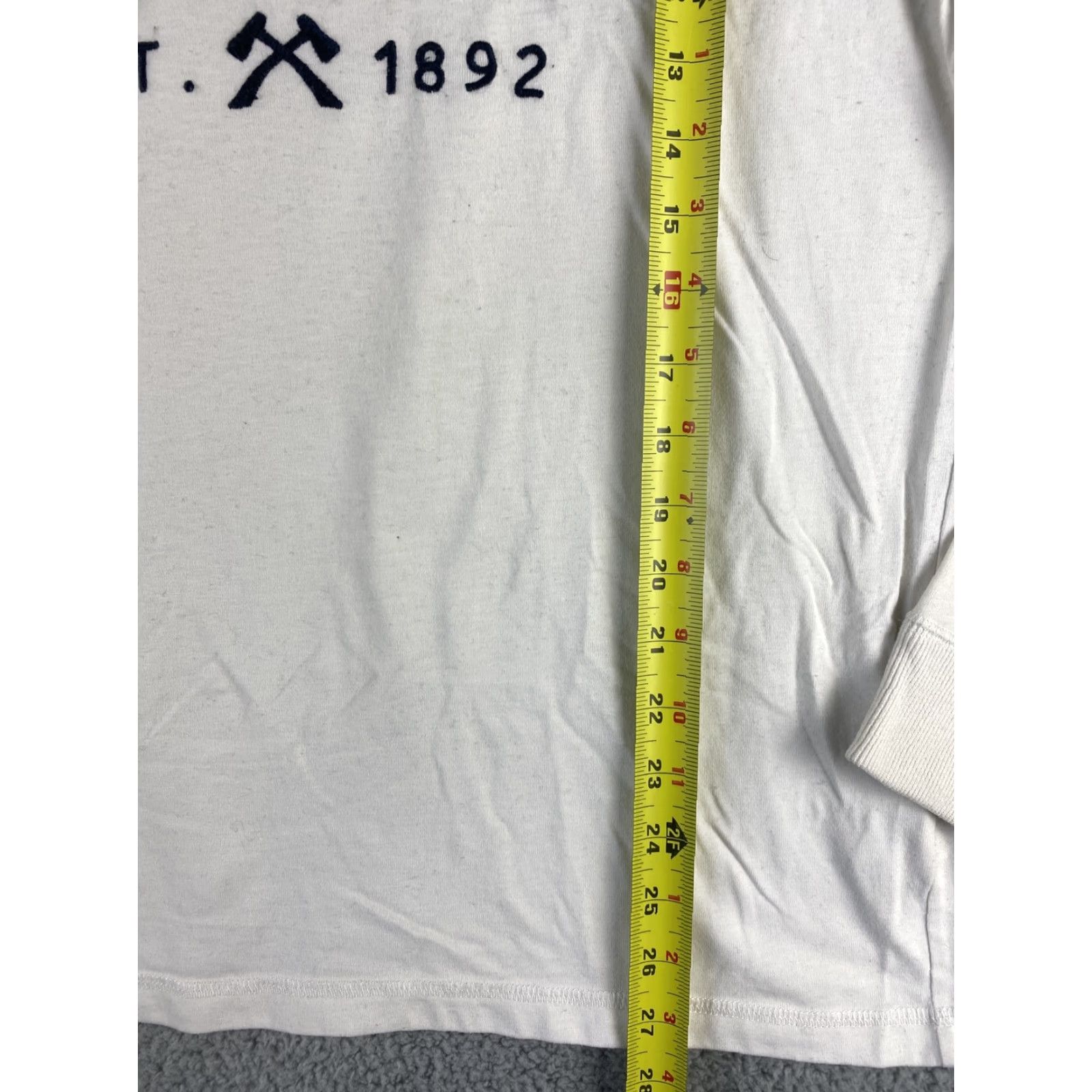 Abercrombie & Fitch Abercrombie & Fitch Men's Long Sleeve Cotton Muscle Shirt Crew Neck L White Casual Fall Winter Size US L / EU 52-54 / 3 - 6 Thumbnail