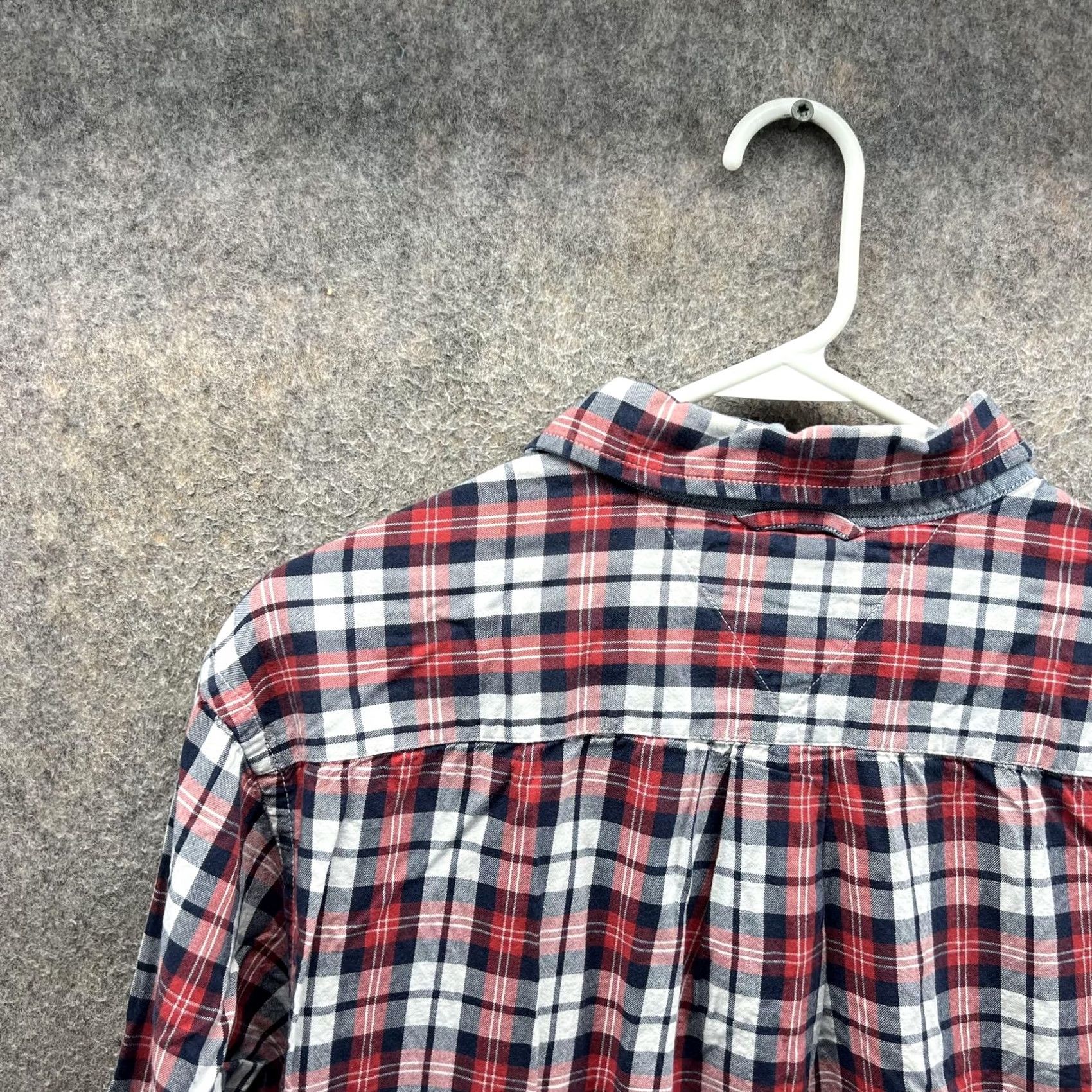 Tommy Hilfiger Tommy Hilfiger Shirt Mens Large Red Blue Plaid Button Front Long Sleeve Cotton Size US L / EU 52-54 / 3 - 7 Thumbnail