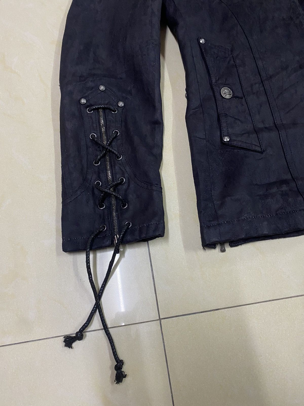 If Six Was Nine Schlussel Punk Bondage Suede Cotton Jacket Size US M / EU 48-50 / 2 - 4 Thumbnail