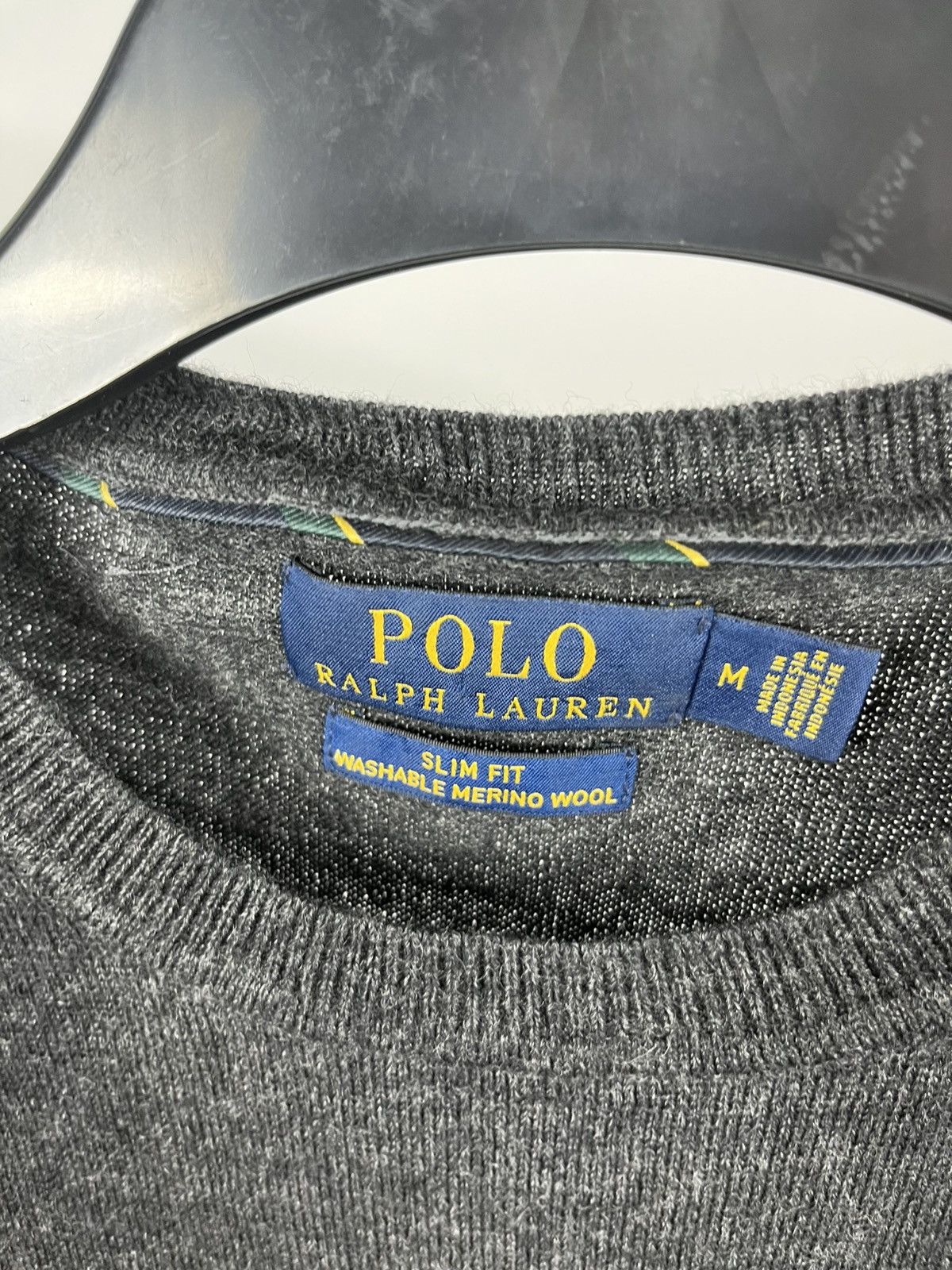 Polo Ralph Lauren Polo Ralph Lauren Merino Wool Sweater Slim Fit M Grey Size US M / EU 48-50 / 2 - 5 Thumbnail
