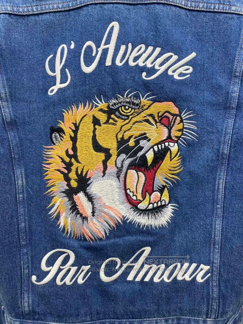 Gucci Gucci Tiger embroidered thickened denim jacket Size US S / EU 44-46 / 1 - 6 Thumbnail