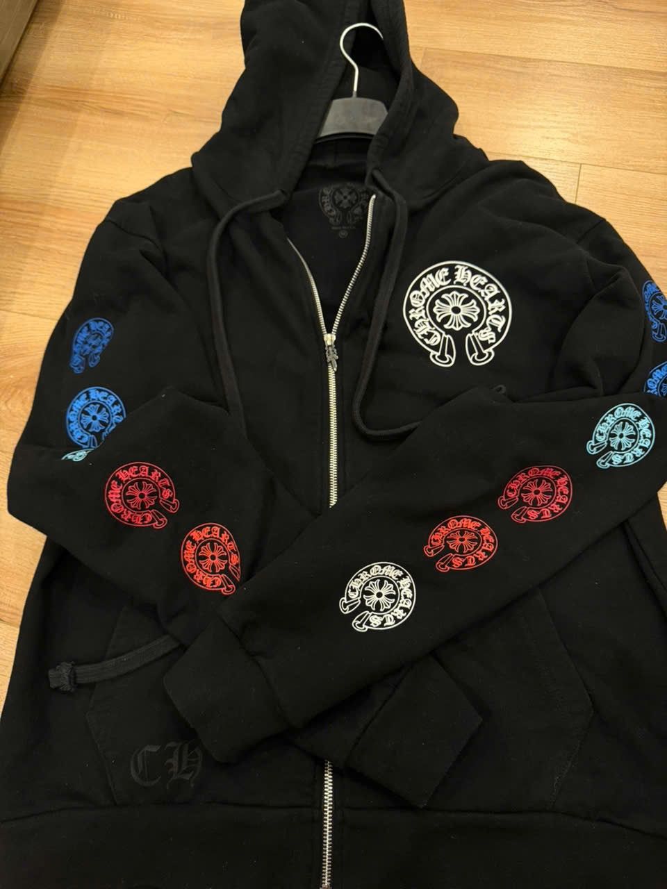 Chrome Hearts CHROME HEARTS Multi Color Horseshoe Logo Zip Up Hoodie BLACK Size M / US 6-8 / IT 42-44 - 8 Thumbnail