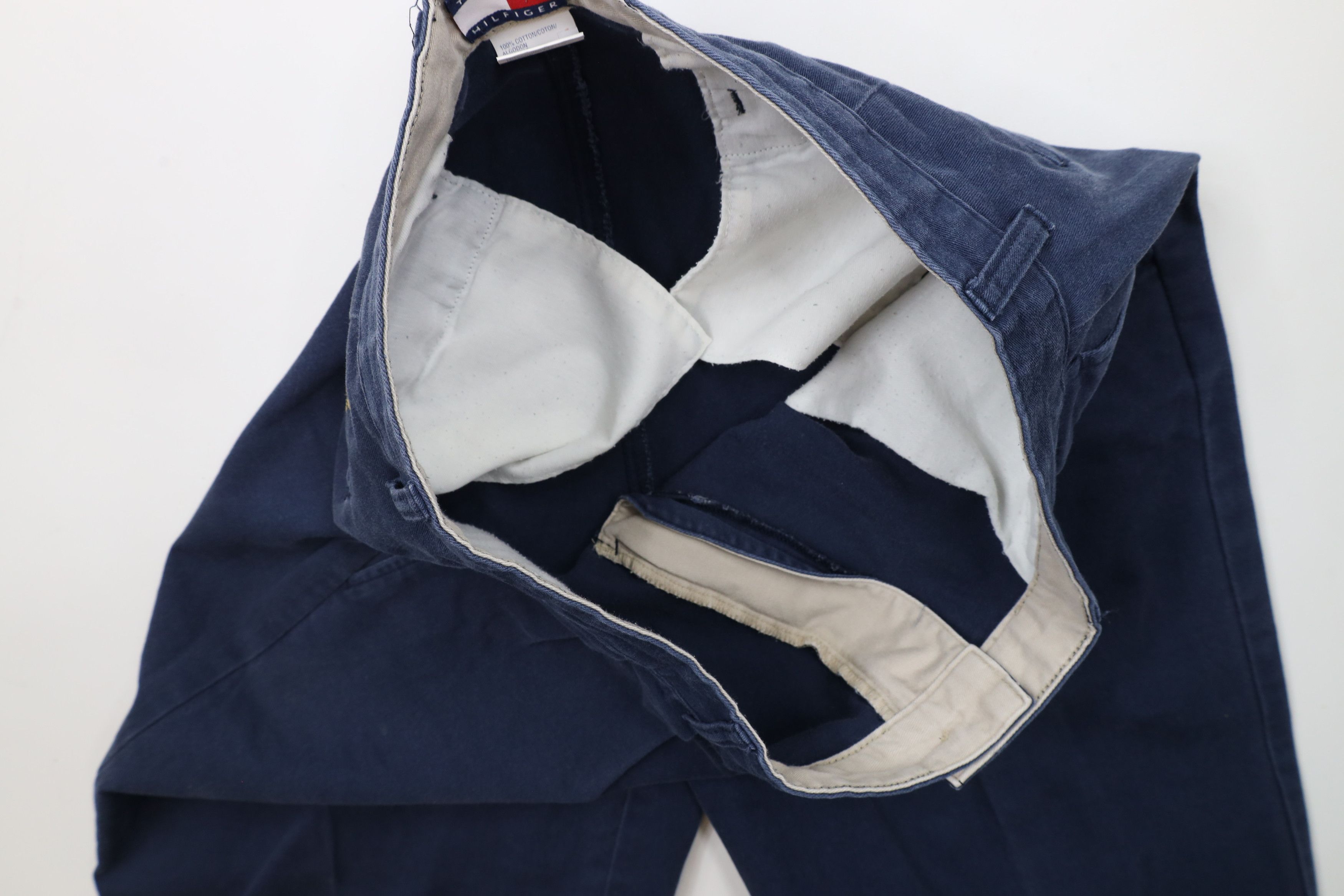 Tommy Hilfiger × Vintage Vintage 90s Tommy Hilfiger Cuffed Wide Leg Chino Pants Size US 34 / EU 50 - 7 Thumbnail