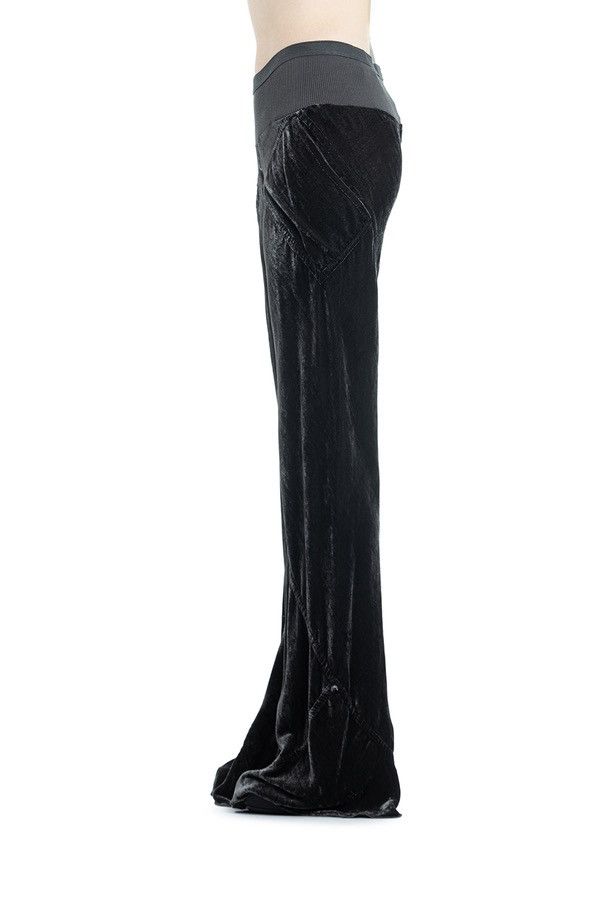 Rick Owens Last Rick Owens High-Waist Velvet Pants Ribbed Waistband Size 32" / US 10 / IT 46 - 3 Thumbnail