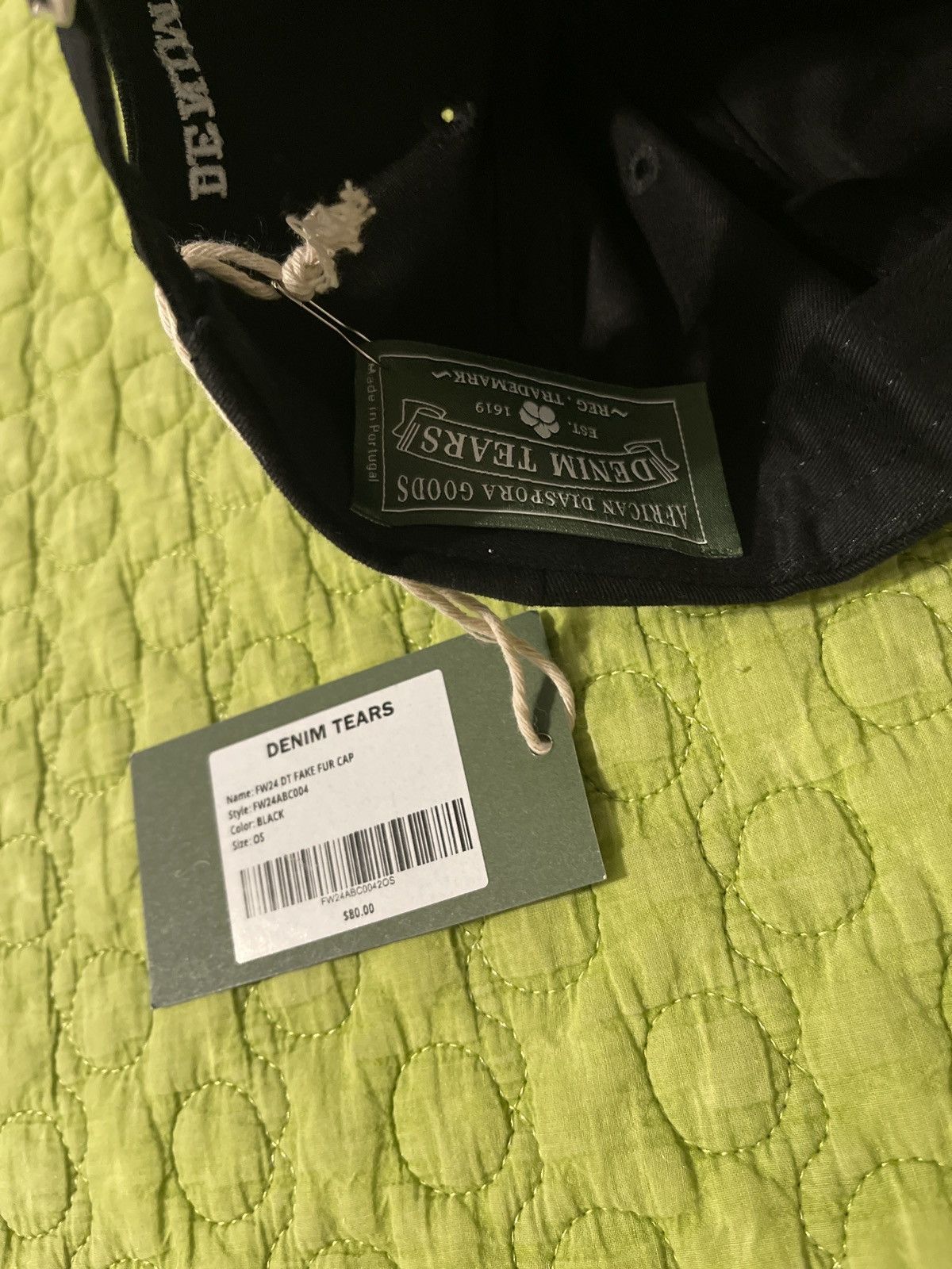 DENIM TEARS Denim Tears Fake Fur Cap OS Size ONE SIZE - 2 Thumbnail
