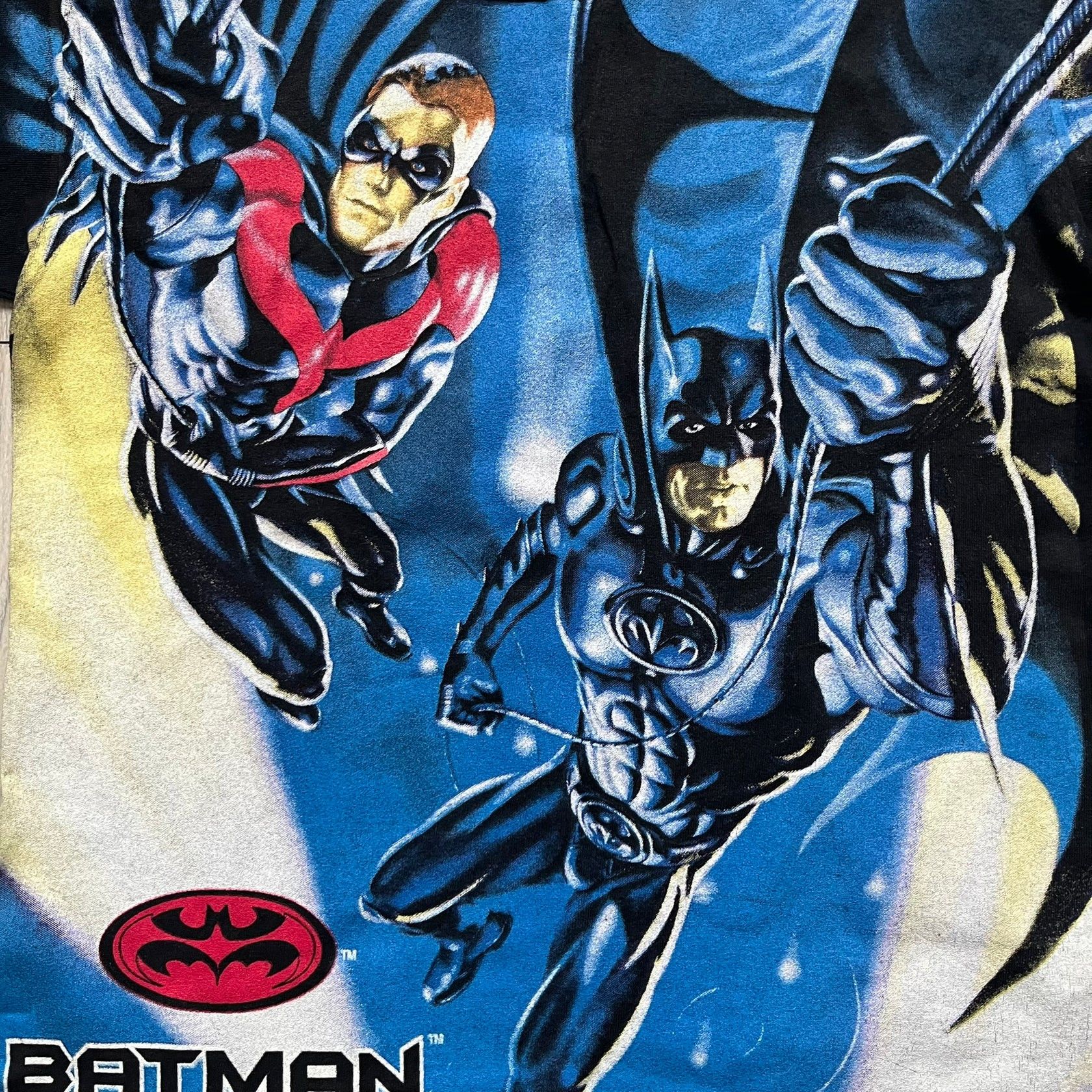 DC Comics Batman & Robin 1997 AOP Promo Longsleeve Tee Size US XS / EU 42 / 0 - 2 Thumbnail
