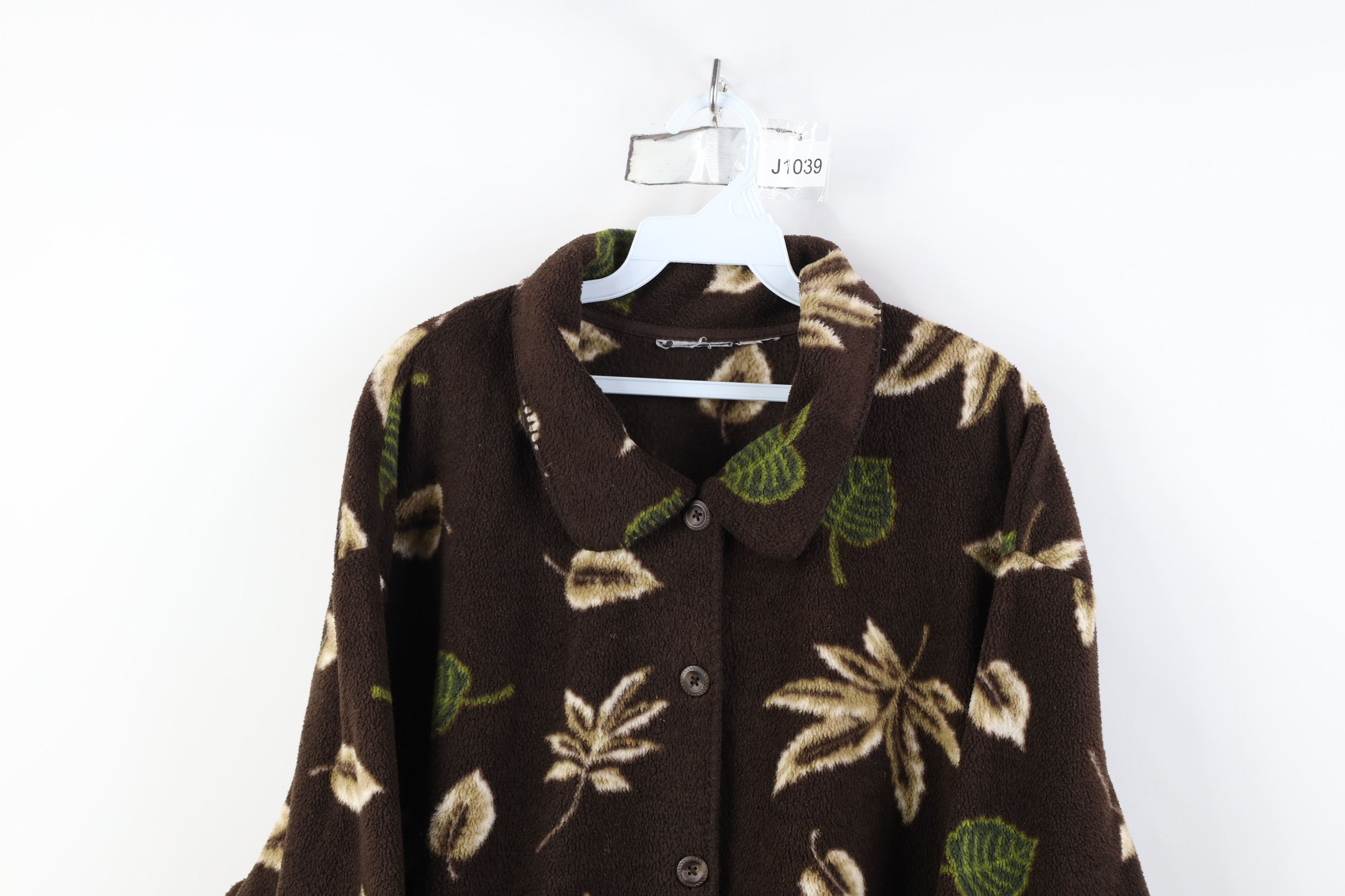 Vintage Vintage 90s Streetwear All Over Print Fleece Shirt Jacket Size 3XL / US 20-22 - 2 Thumbnail