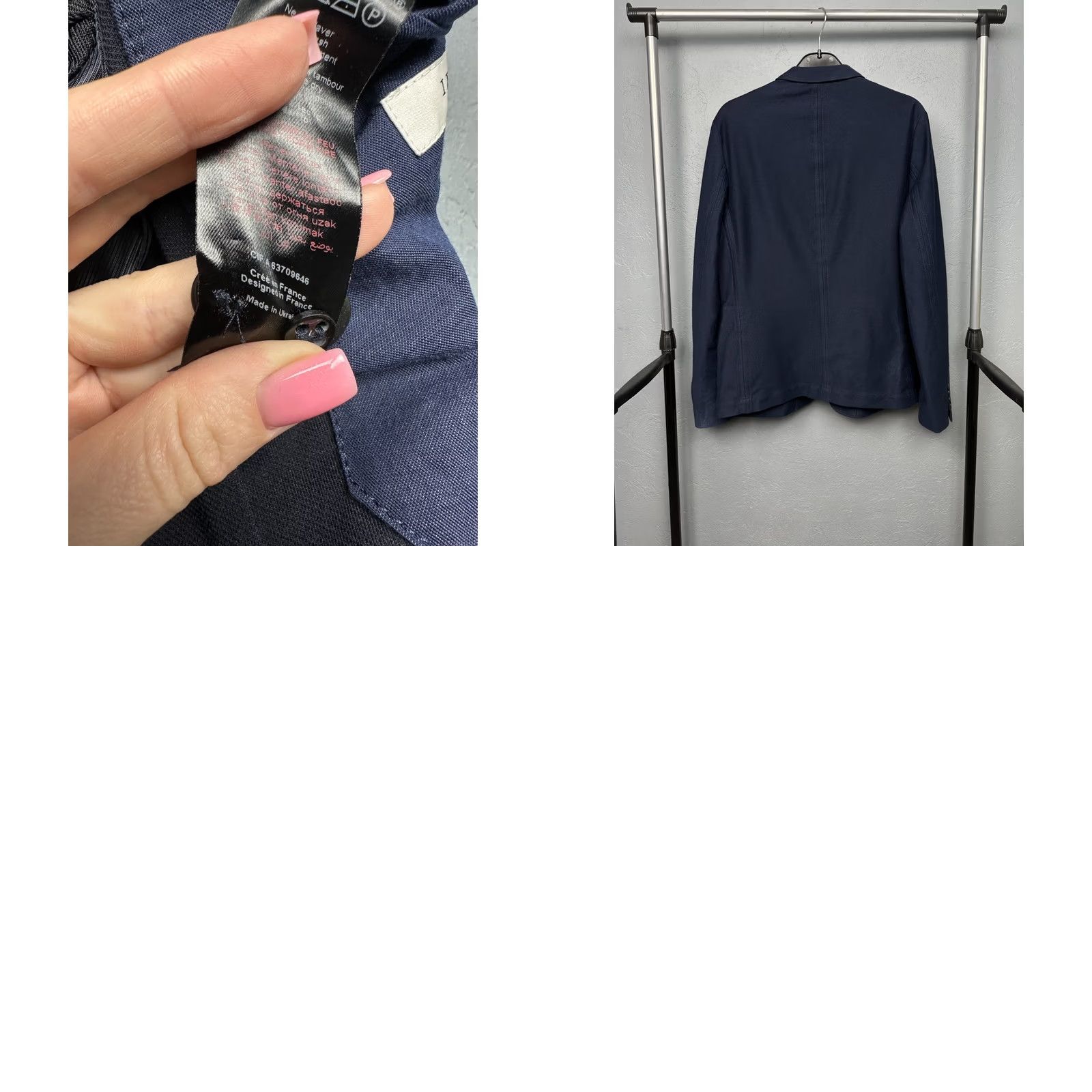 IKKS IKKS Blazer Jacket Mens Size 50 M Blue Windbreaker Cotton Jacket Size 50R - 8 Thumbnail