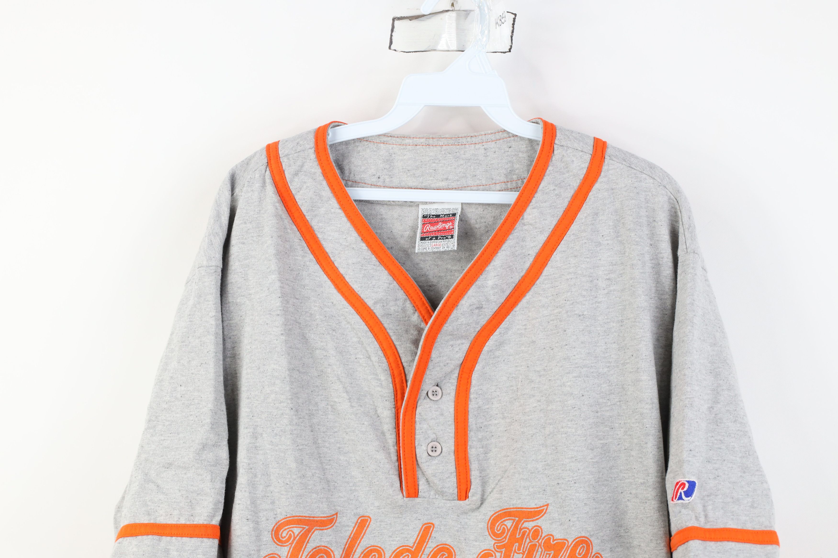 Vintage Vintage 90s Toledo Fire Firefighters Baseball Jersey T-Shirt Size US L / EU 52-54 / 3 - 2 Thumbnail