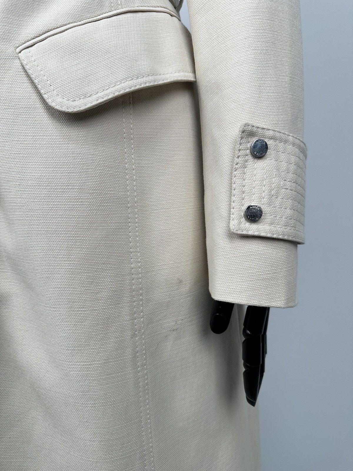 Karen Millen KAREN MILLEN Trench Coat Mac Asymmetrical Ivory Jacket UK 14 Size L / US 10 / IT 46 - 10 Thumbnail