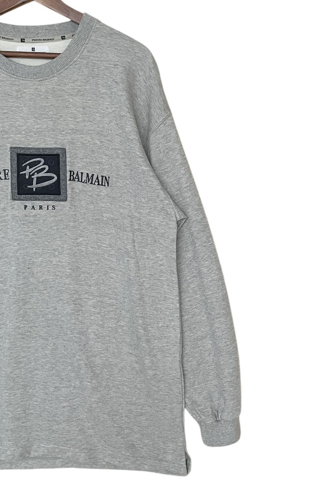 Pierre Balmain × Vintage Vintage Brand Pierre Balmain Big Logo Sweatshirt 1990s Size US XXL / EU 58 / 5 - 4 Thumbnail