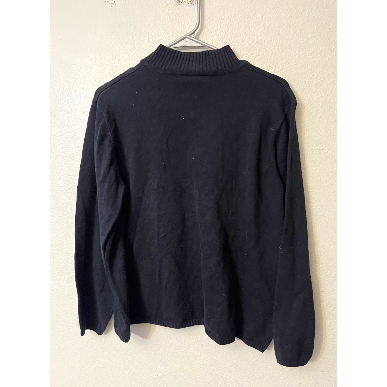 Talbots Talbots Mock Neck Sweater Ladies 1X Black Long Sleeve Lightweight KnIT Pullover Casual Travel All Seasons Size XL / US 12-14 / IT 48-50 - 2 Thumbnail