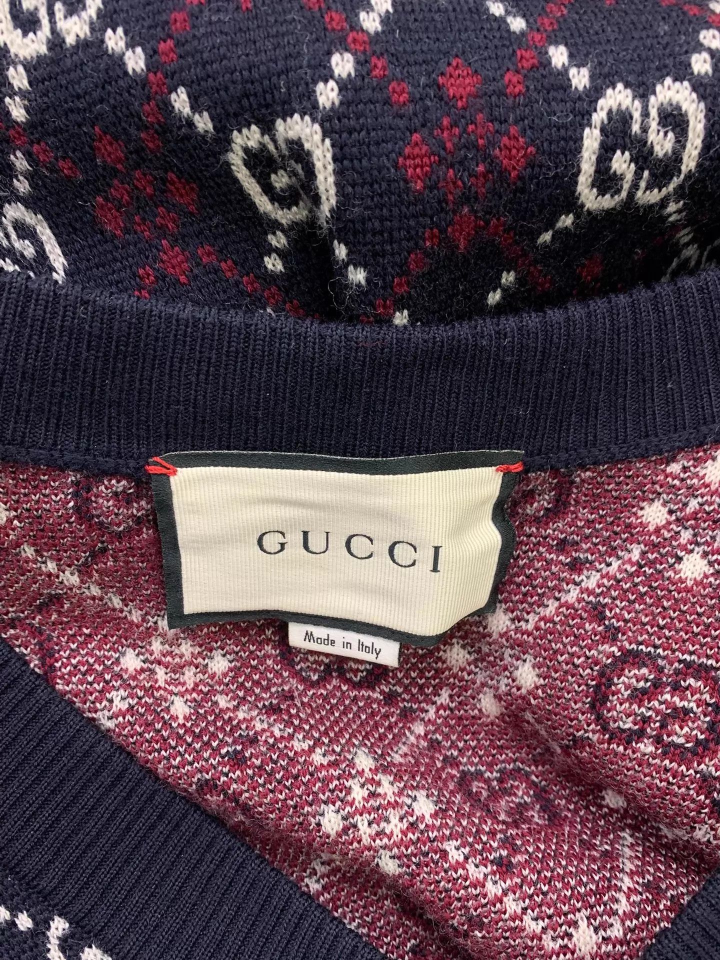 Gucci Gucci colorblocked GG full logo knit V-neck sweater S new Size S / US 4 / IT 40 - 4 Thumbnail