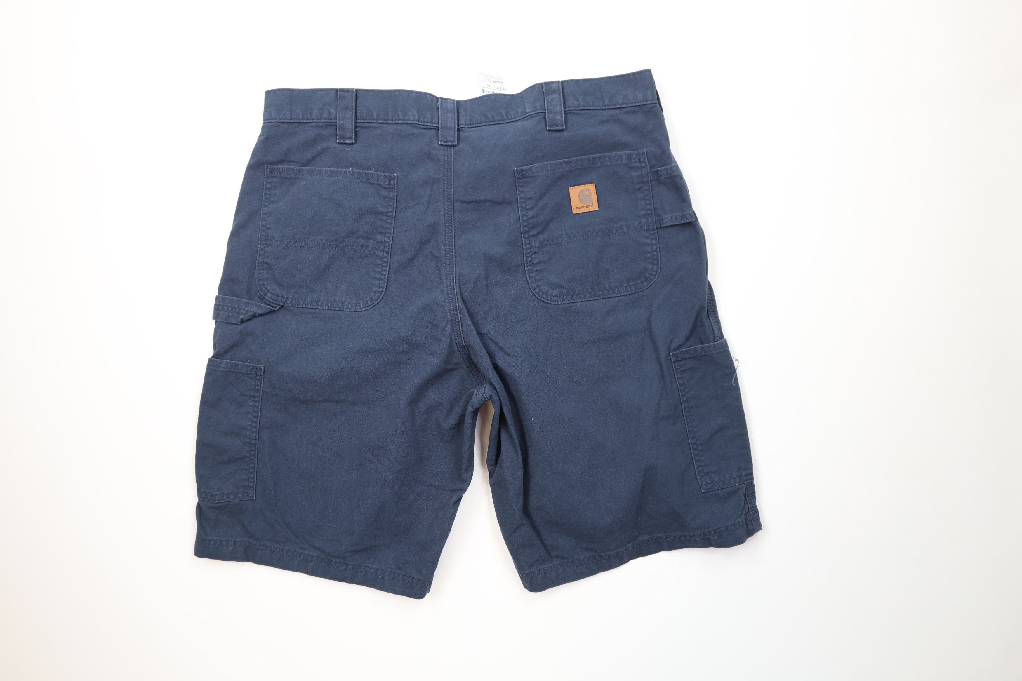 Carhartt Vintage Y2K Carhartt Spell Canvas Dungaree Shorts Navy Blue Size US 40 / EU 56 - 8 Thumbnail
