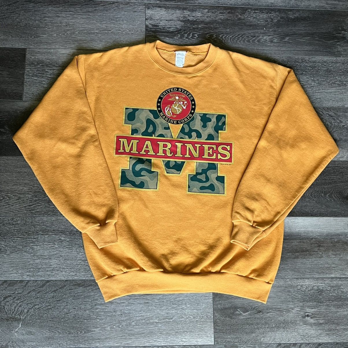 Vintage Vintage 1990s United States Marine Corps Crewneck Sweatshirt Size US XL / EU 56 / 4 - 1 Thumbnail