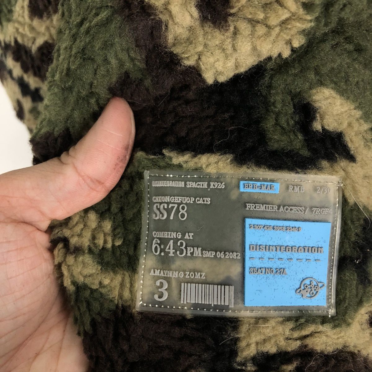 Japanese Brand VINTAGE CAMO FLEECE JACKET RARE COLOUR DISINTEGRATION JAPAN Size US XL / EU 56 / 4 - 12 Thumbnail