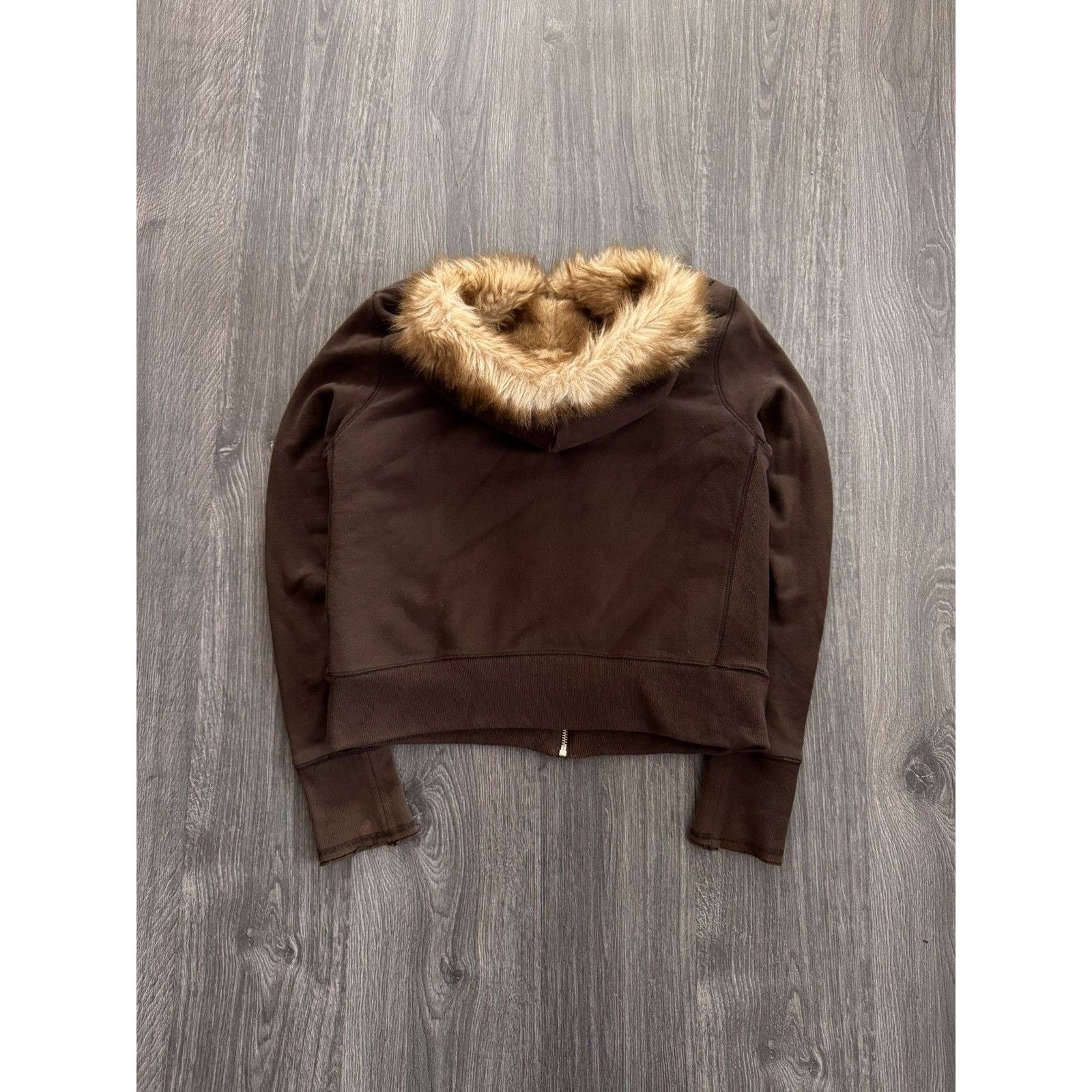 Vintage Vintage NRHA Brown Cropped Fur Hoodie Size US S / EU 44-46 / 1 - 8 Thumbnail