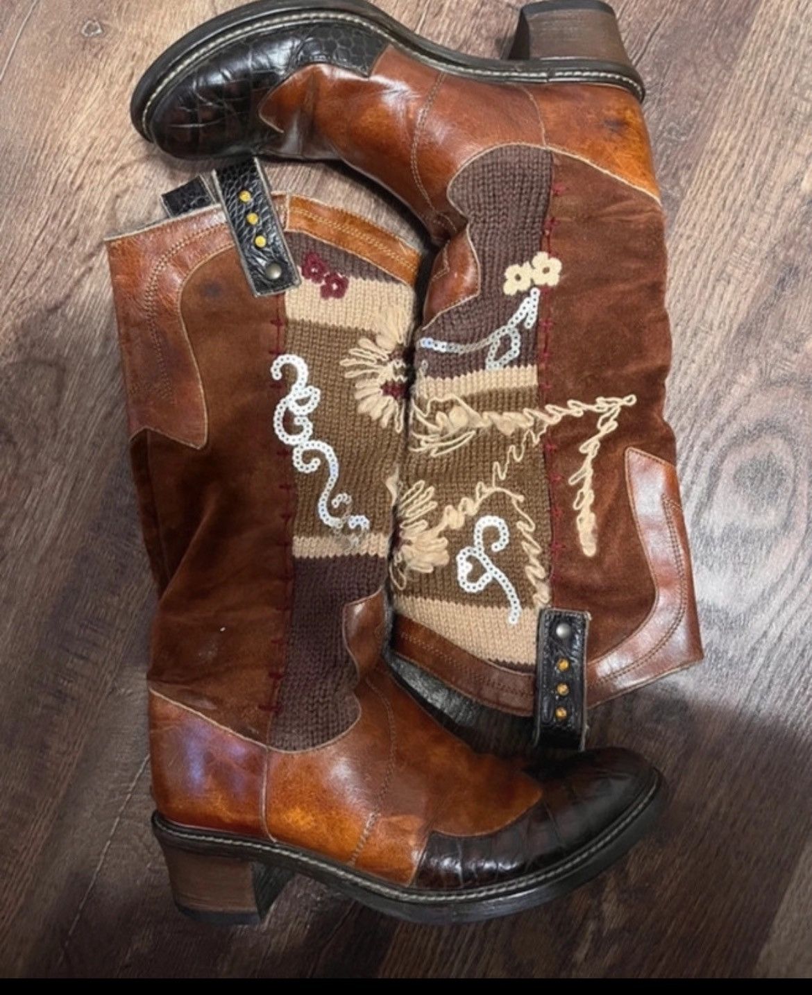 VIC MATI Vic Matie Boots Cowboy Vintage Embroidered Size US 6 / IT 36 - 3 Thumbnail