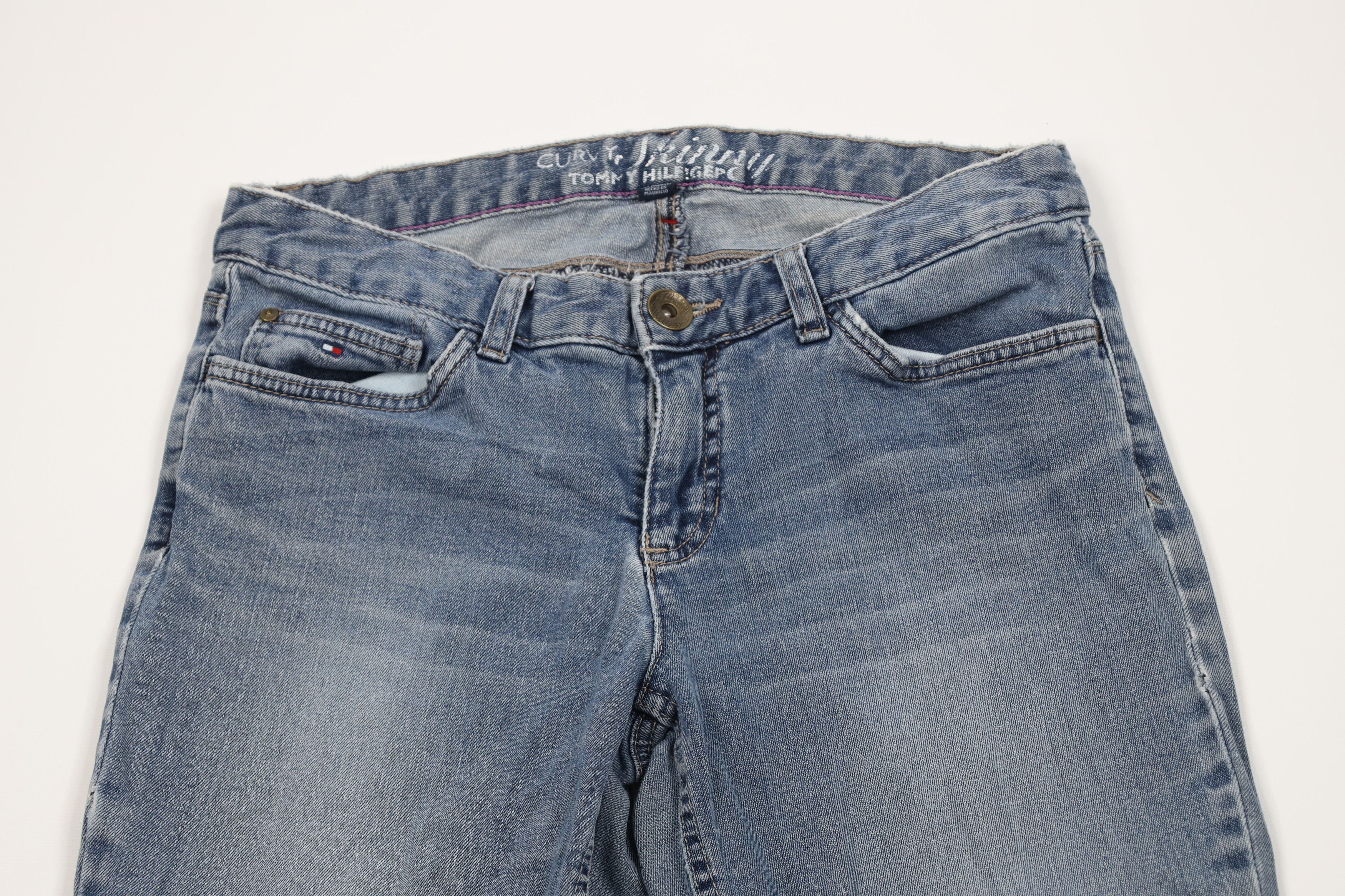 Tommy Hilfiger Vintage Y2K Tommy Hilfiger Curvy Skinny Leg Jeans Blue Size 28" / US 6 / IT 42 - 2 Thumbnail