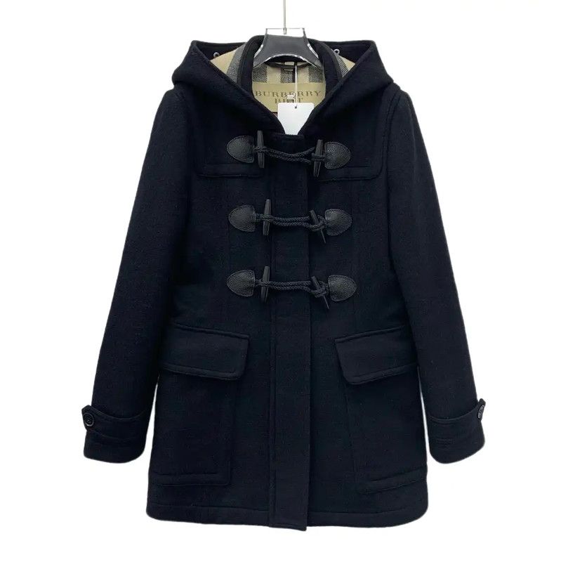 Burberry Burberry Black Wool Women's Coat Size M Size M / US 6-8 / IT 42-44 - 1 Thumbnail