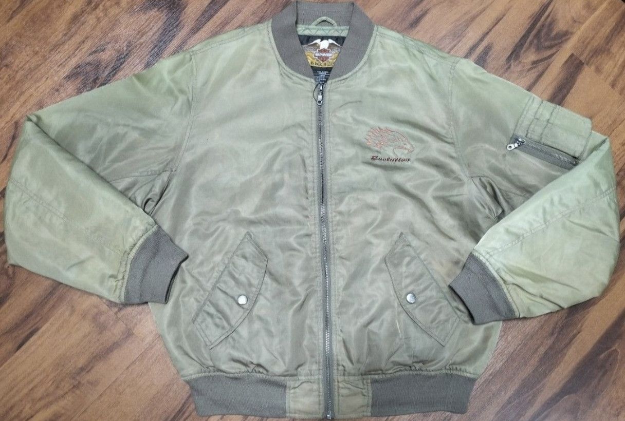 Harley Davidson Vintage Harley Davidson Bomber Jacket Size US L / EU 52-54 / 3 - 2 Thumbnail