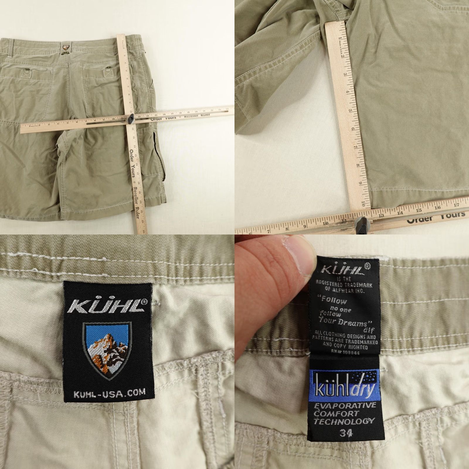 Vintage VINTAGE Kuhl Cargo Shorts Mens 34 Beige Casual Hiking Workwear Outdoor Cotton Breathable Quick Dry Size US 34 / EU 50 - 8 Thumbnail
