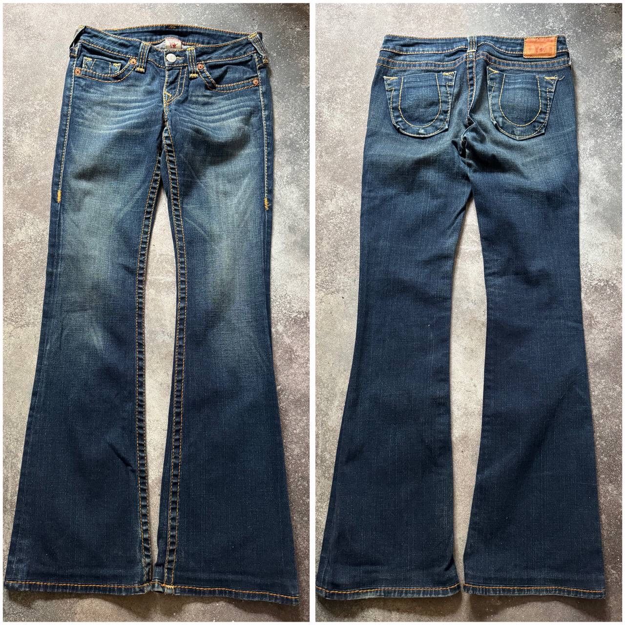 True Religion Y2K True Religion Washed Flared Jeans Size 29" - 2 Thumbnail