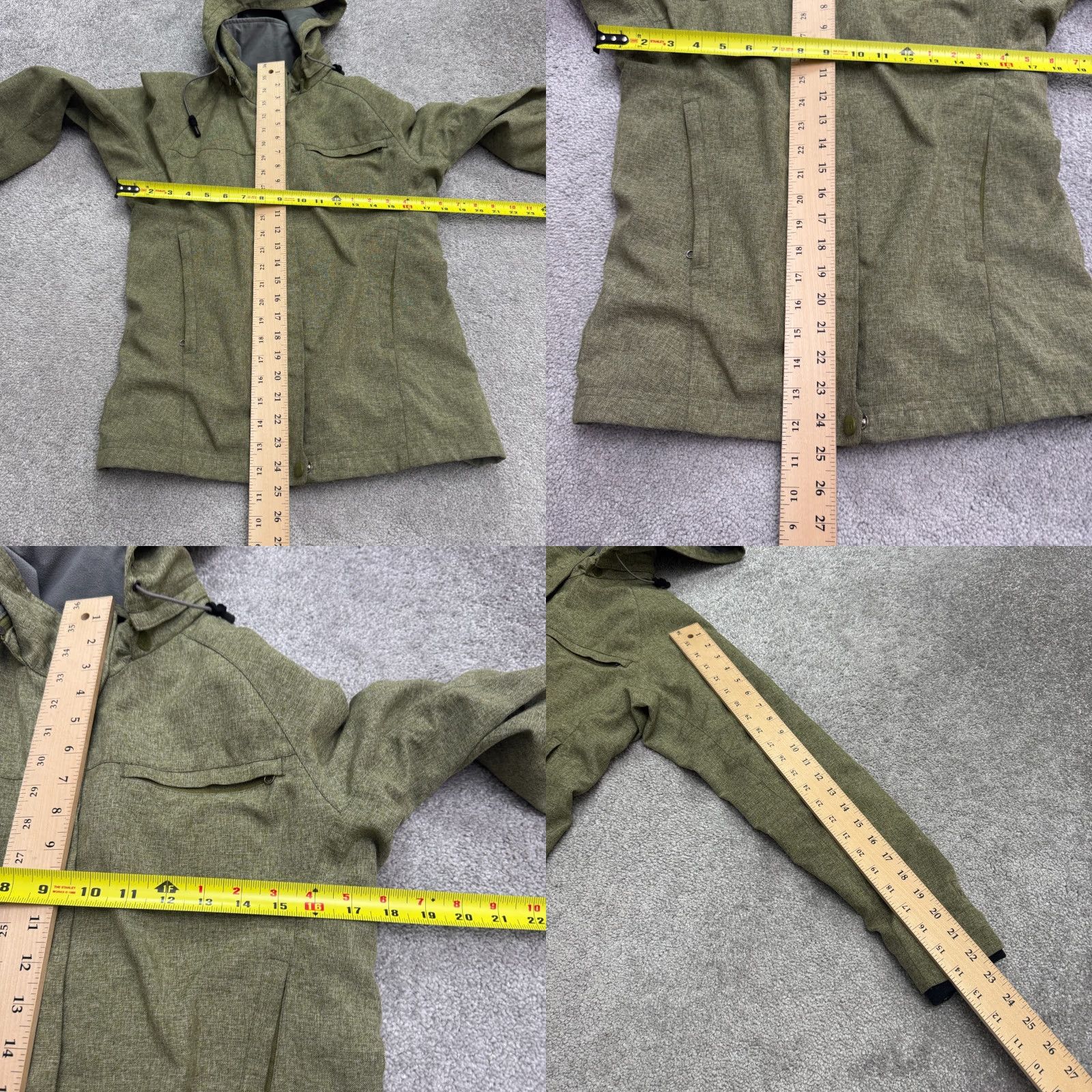 Vintage REI Elements Softshell Fleece Jacket Womens Small Green Full Zip Removable Hood Size S / US 4 / IT 40 - 10 Thumbnail