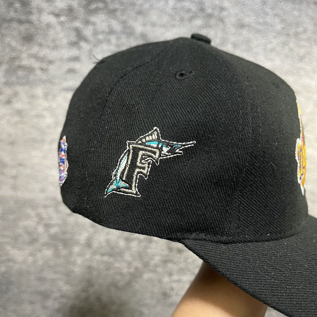 Vintage Vintage 1997 World Series MLB Indians Marlins Snapback Hat Size ONE SIZE - 3 Thumbnail