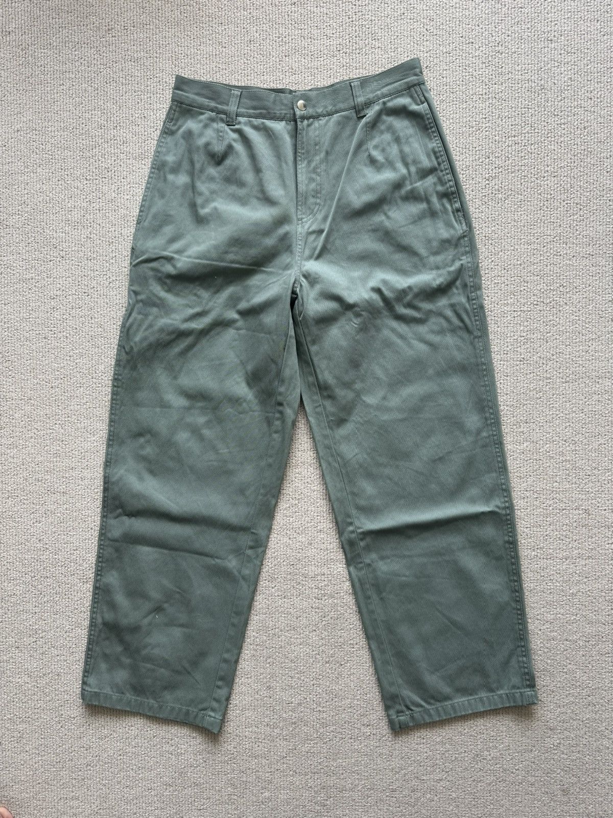 image of Stussy Workgear Trouser Twill Fatigue in Green, Men's (Size 30)