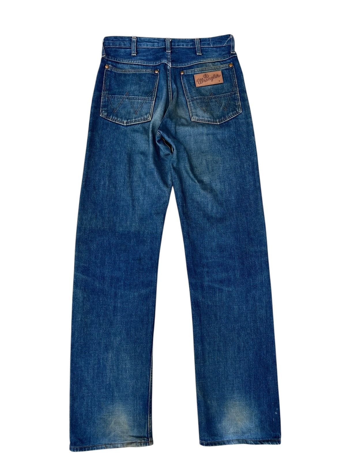 Wrangler 90s Wrangler Blue Bell Aging Mud Denim Selvedge Jeans Size US 31 - 14 Thumbnail